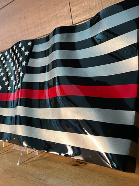 Platinum Thin Red Line Flag