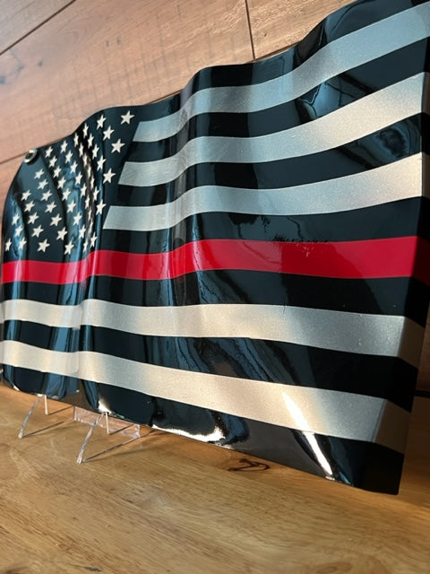 Platinum Thin Red Line Flag