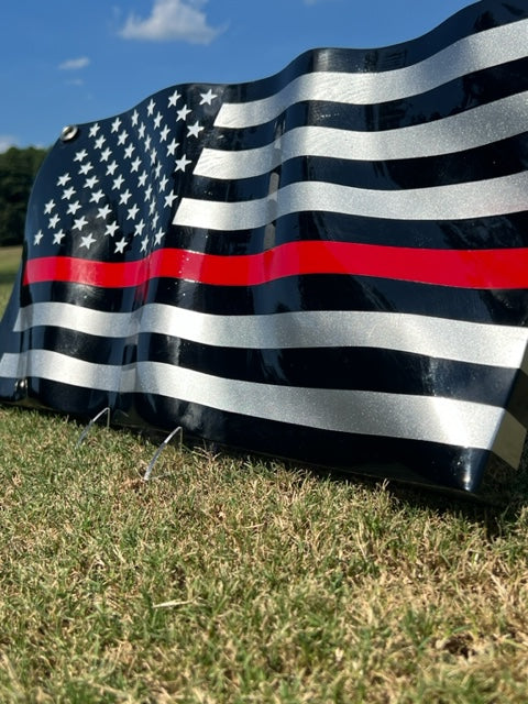 Platinum Thin Red Line Flag
