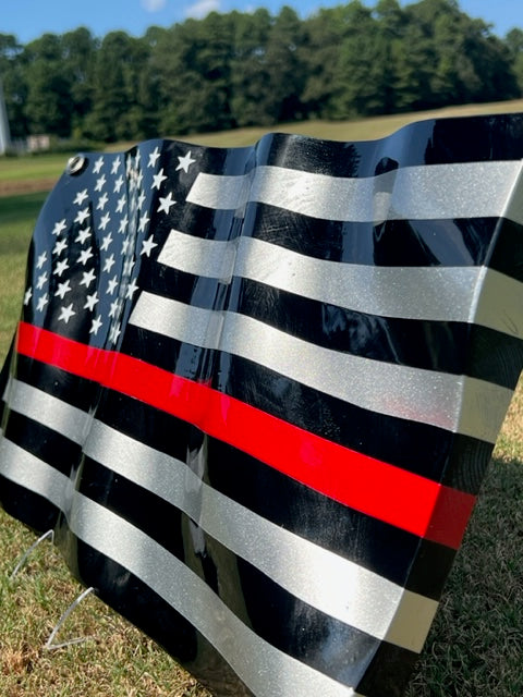 Platinum Thin Red Line Flag