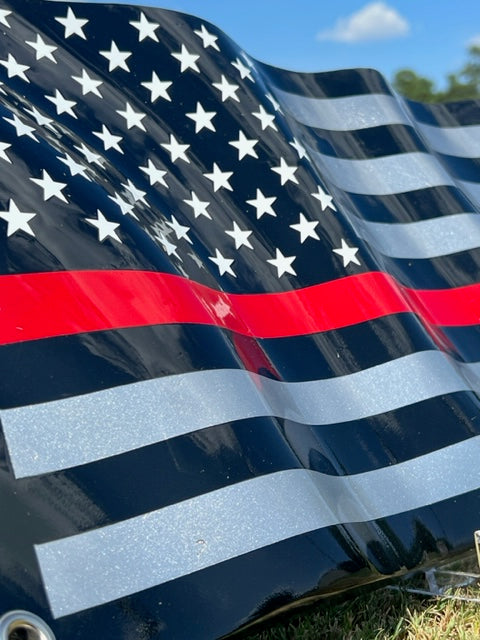 Platinum Thin Red Line Flag