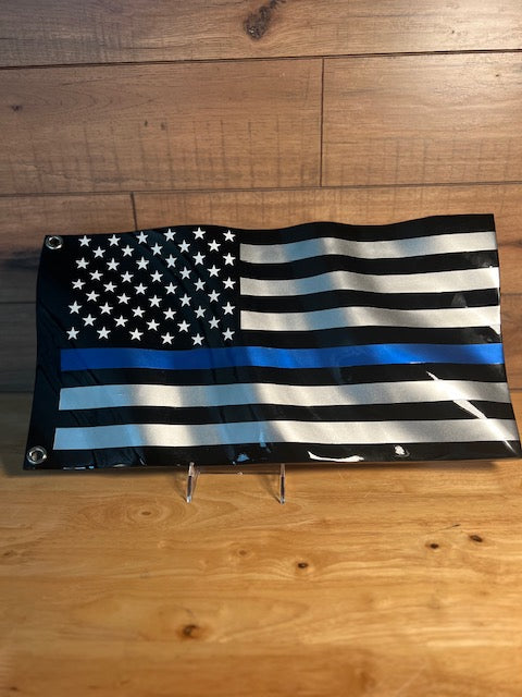 Platinum Thin Blue Line Wavy